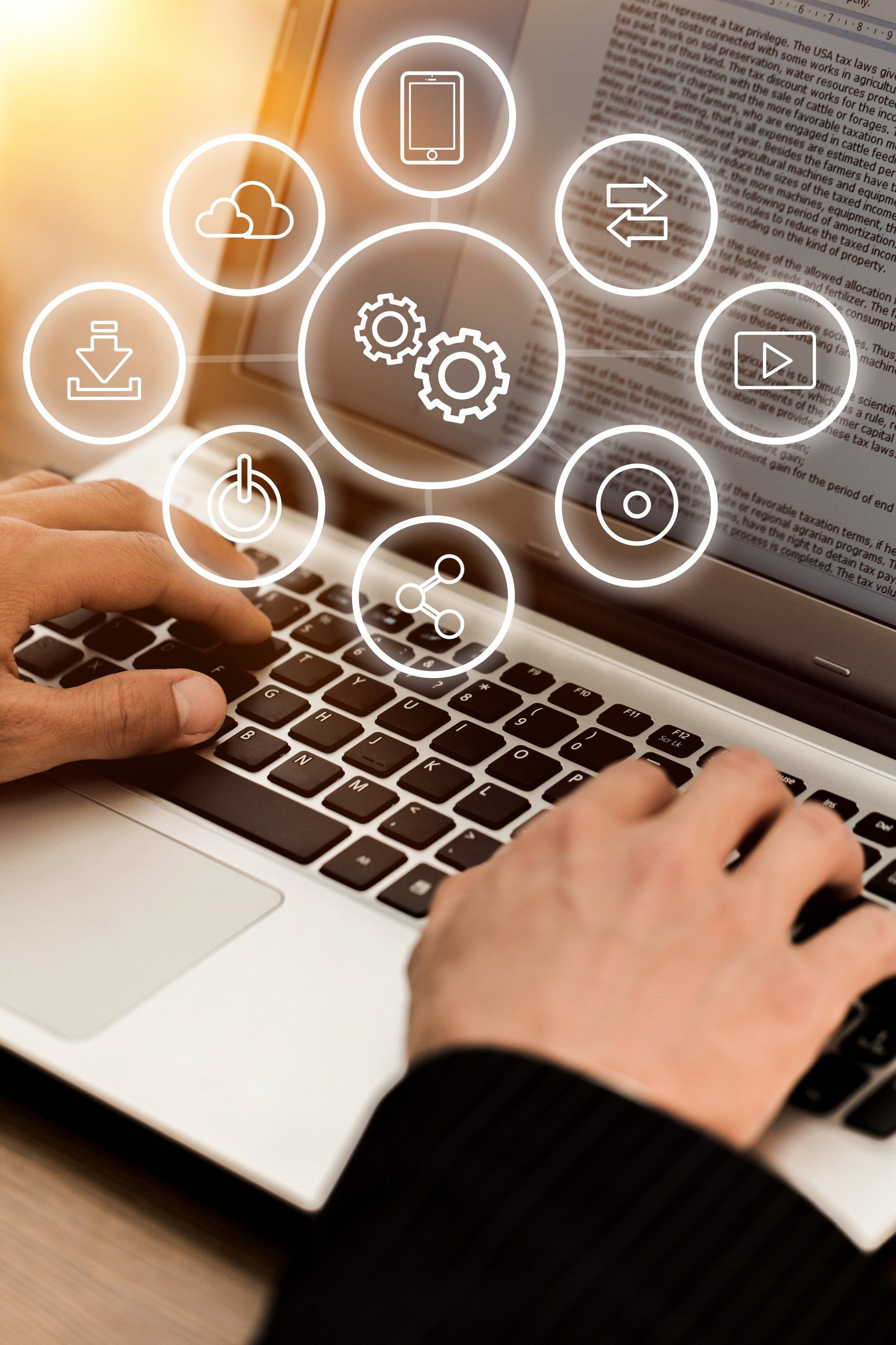 Business team using a custom web application