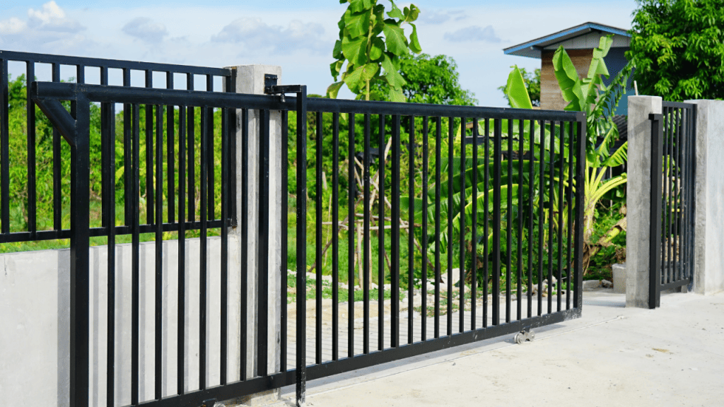 Automatic gate providing secure entry to a residential property