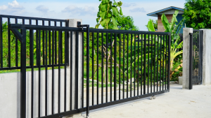 Automatic gate providing secure entry to a residential property